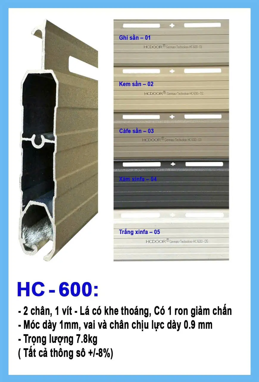 CỬA CUỐN ĐỨC VIP - HC600