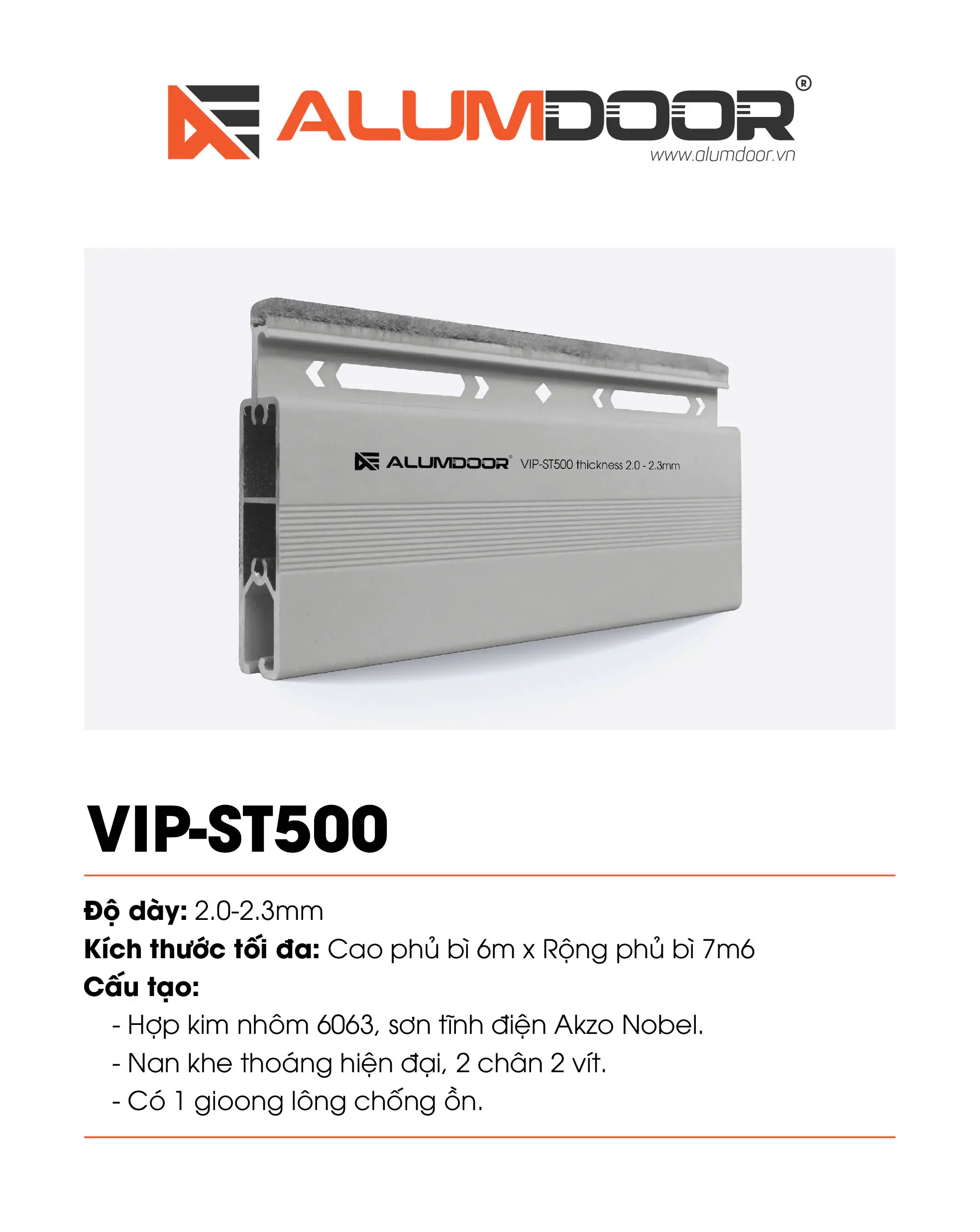 CỬA CUỐN ĐỨC VIP - ST500