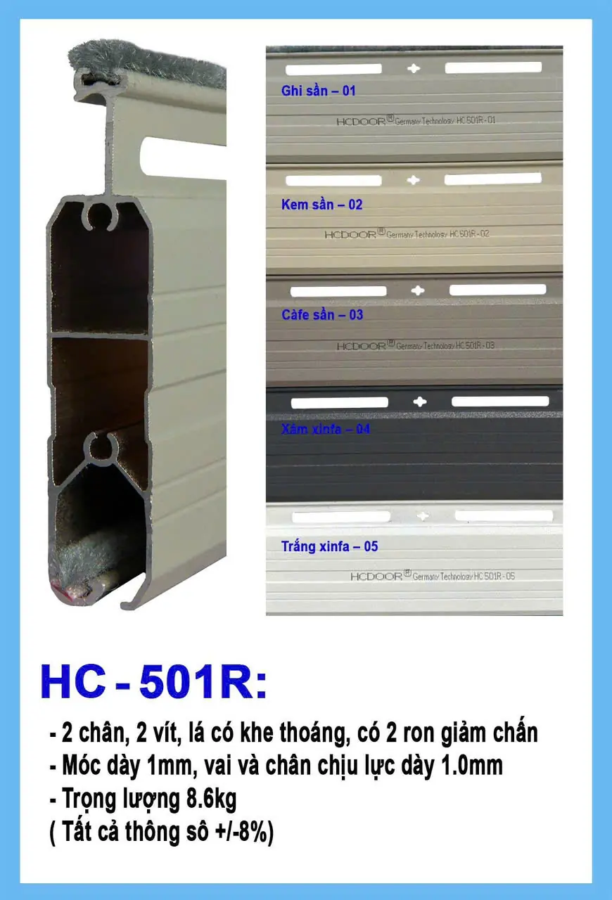 Cửa cuốn HCDoor - Công nghệ Đức
