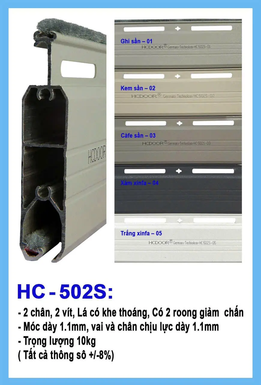 cửa cuốn HCDoor - Công nghệ Đức